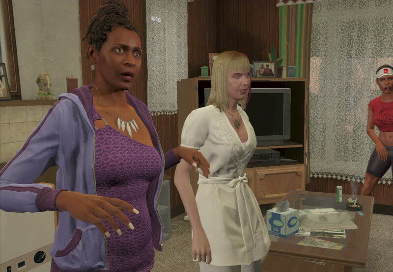 CJ's aunt Denise (GTA V) might actually be his mother