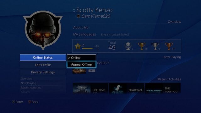 Appear Offline Playstation 3.5